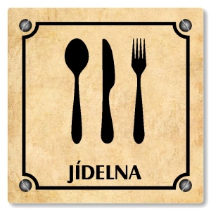 Jídelna, 100x100mm, pergamen, Kansas